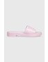 Tory Burch papuci 147569-600 femei culoarea roz Eleanor Jelly Slide - Pled.ro