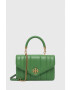 Tory Burch poseta de piele culoarea verde - Pled.ro