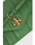 Tory Burch poseta de piele culoarea verde - Pled.ro