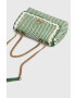 Tory Burch poseta de piele culoarea verde - Pled.ro