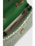 Tory Burch poseta de piele culoarea verde - Pled.ro