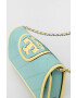 Tory Burch poseta de piele culoarea verde - Pled.ro