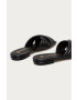 Tory Burch Șlapi de piele femei culoarea negru - Pled.ro