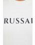 Trussardi bluza femei culoarea bej cu imprimeu - Pled.ro