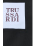 Trussardi hanorac de bumbac femei culoarea negru cu imprimeu - Pled.ro