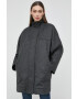 Trussardi palton de lana femei culoarea gri de tranzitie oversize - Pled.ro