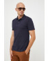 Trussardi polo de bumbac culoarea albastru marin neted - Pled.ro