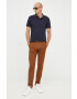 Trussardi polo de bumbac culoarea albastru marin neted - Pled.ro