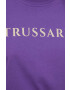 Trussardi tricou din bumbac culoarea violet - Pled.ro