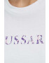 Trussardi tricou din bumbac culoarea alb - Pled.ro