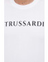 Trussardi tricou din bumbac culoarea alb cu imprimeu - Pled.ro