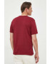 Trussardi tricou din bumbac culoarea bordo cu imprimeu - Pled.ro