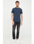 Trussardi tricou din bumbac culoarea albastru marin neted - Pled.ro