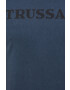 Trussardi tricou din bumbac culoarea albastru marin neted - Pled.ro