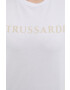 Trussardi tricou din bumbac culoarea alb - Pled.ro