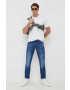 Trussardi tricou din bumbac culoarea alb neted - Pled.ro