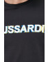 Trussardi tricou din bumbac culoarea bej neted - Pled.ro