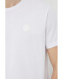 Trussardi tricou din bumbac culoarea alb neted - Pled.ro