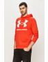 Under Armour bluza barbati culoarea albastru marin cu glugă cu imprimeu - Pled.ro