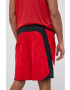 Under Armour pantaloni scurți de antrenament Heatwave Hoops culoarea rosu - Pled.ro