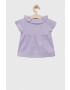 United Colors of Benetton bluza de in pentru copii culoarea violet neted - Pled.ro