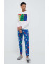 United Colors of Benetton camasa cu maneca lunga din bumbac x Looney Tunes culoarea alb modelator - Pled.ro