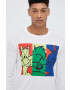 United Colors of Benetton camasa cu maneca lunga din bumbac x Looney Tunes culoarea alb modelator - Pled.ro