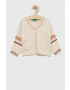 United Colors of Benetton cardigan copii culoarea bej light - Pled.ro