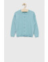 United Colors of Benetton cardigan copii culoarea turcoaz light - Pled.ro