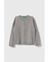 United Colors of Benetton cardigan copii culoarea gri light - Pled.ro