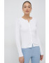 United Colors of Benetton cardigan din bumbac femei culoarea alb light - Pled.ro