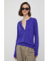 United Colors of Benetton cardigan din lana culoarea violet light - Pled.ro