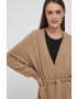 United Colors of Benetton cardigan din lana culoarea maro light - Pled.ro