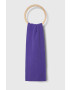 United Colors of Benetton esarfa de lana culoarea violet neted - Pled.ro