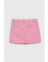 United Colors of Benetton fusta denim pentru copii culoarea roz mini drept - Pled.ro