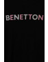 United Colors of Benetton longsleeve copii culoarea negru - Pled.ro