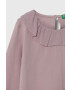 United Colors of Benetton longsleeve copii culoarea violet - Pled.ro