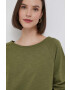 United Colors of Benetton longsleeve din bumbac culoarea verde - Pled.ro