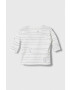 United Colors of Benetton longsleeve din bumbac pentru bebeluși culoarea alb modelator - Pled.ro