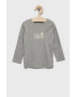 United Colors of Benetton longsleeve din bumbac pentru copii culoarea gri - Pled.ro