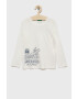 United Colors of Benetton longsleeve din bumbac pentru copii culoarea albastru marin - Pled.ro