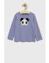 United Colors of Benetton longsleeve din bumbac pentru copii culoarea violet - Pled.ro