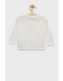 United Colors of Benetton longsleeve din bumbac pentru copii culoarea alb cu imprimeu - Pled.ro