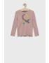 United Colors of Benetton longsleeve din bumbac pentru copii - Pled.ro