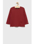 United Colors of Benetton longsleeve din bumbac pentru copii culoarea bordo neted - Pled.ro