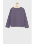 United Colors of Benetton longsleeve din bumbac pentru copii culoarea violet - Pled.ro