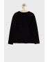 United Colors of Benetton longsleeve din bumbac pentru copii culoarea negru - Pled.ro