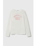 United Colors of Benetton longsleeve din bumbac pentru copii culoarea alb - Pled.ro