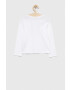 United Colors of Benetton longsleeve din bumbac pentru copii culoarea alb - Pled.ro