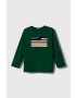 United Colors of Benetton longsleeve din bumbac pentru copii culoarea gri modelator - Pled.ro